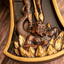 Escultura em Madeira Maciça do Arcanjo Miguel - Esculpido à mão