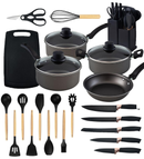 Kit Cozinha •  Panelas + Jogo de Utensílios (30 itens)