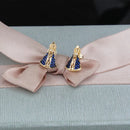 Par de Brincos Católicos - Folheado a Ouro com Zircônias