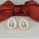 Par de Brincos Católicos - Folheado a Ouro com Zircônias