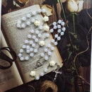 Terço Virgem Maria Branco Luminoso