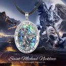 Colar Arcanjo Miguel de Prata 925