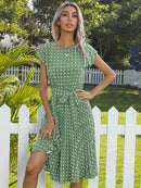 Vestido Nora Curto e Saia Plissada de Poá