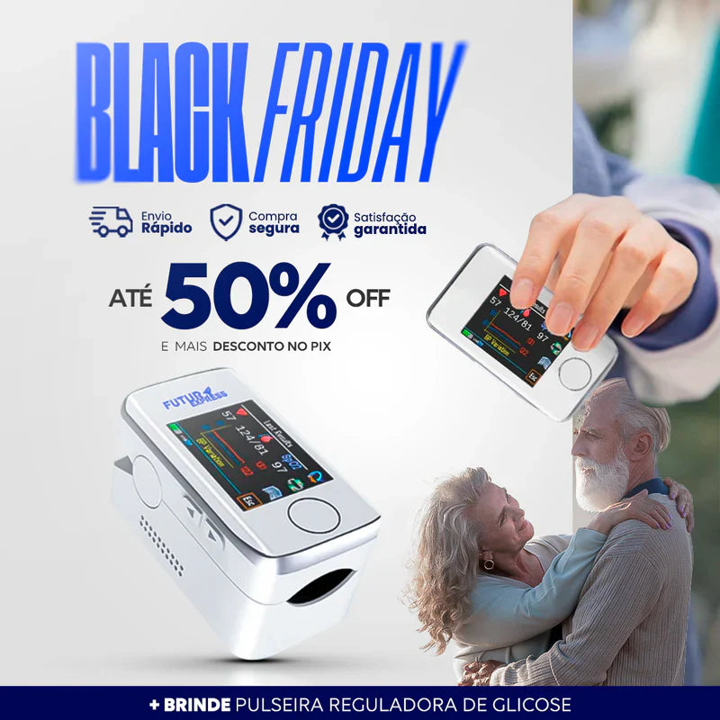 (Pague 1 Leve 2 ) Medidor a Laser Não Invasivo SmartGlico (PRECISÃO DE 99,9%) + Brinde Pulseira Reguladora de Glico