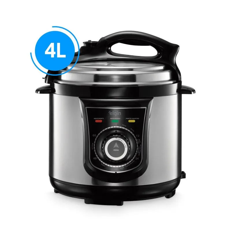 (PAGUE 1 LEVE 2) Panela de Pressão Elétrica 10 Funções – 840W | Segurança e Rapidez + BRINDE: Kit Utensílios