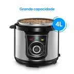 (PAGUE 1 LEVE 2) Panela de Pressão Elétrica 10 Funções – 840W | Segurança e Rapidez + BRINDE: Kit Utensílios