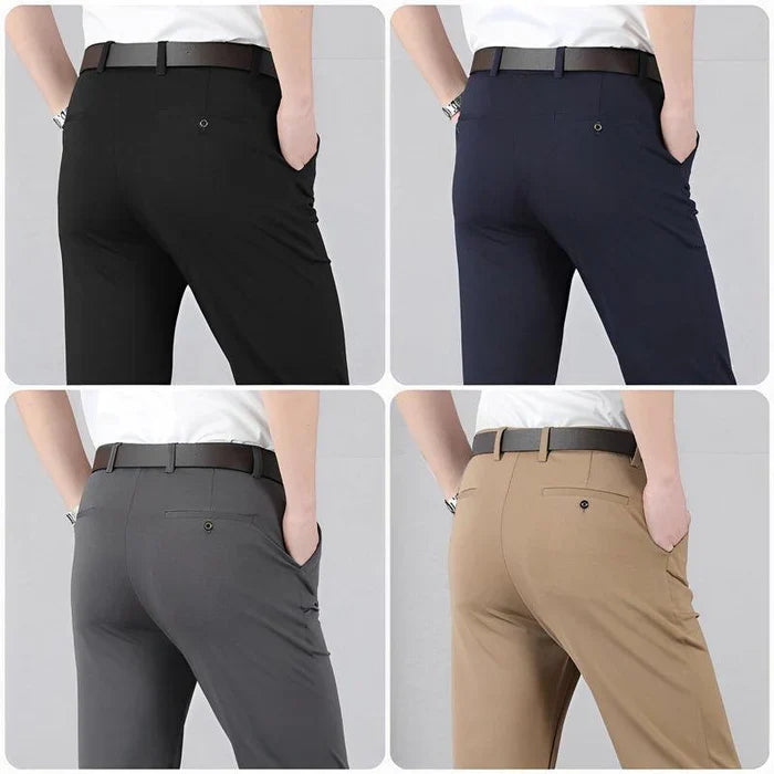 Kit 4 Camisas Ultra tec + 4 Calças Gentleman + Brinde Relogio de Couro
