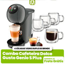 Combo Cafeteira Dolce Gusto Genio S Plus + 4 Xícaras Vidro Duplo de Brinde