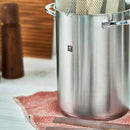 (PAGUE 1 LEVE 2) Panela Alta Inox + Cesta Multifuncional | Frite, Cozinhe a Vapor ou Prepare Massas Sem Bagunça!