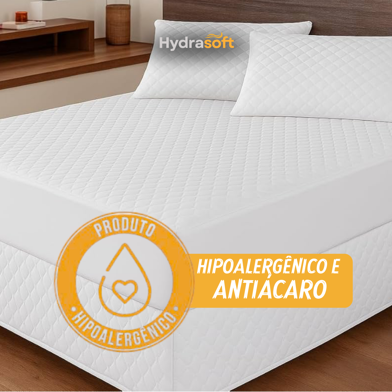 Jogo de Cama Impermeável Hydra Soft™ – Capa Protetora contra Líquidos, Suor e Manchas (Kit com Unidades Adicionais Inclusas)