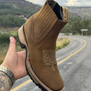 Kit Botina Brave Texana de Couro Robusto e Sofisticado + Brindes: Chapéu, Cinto e Carteira