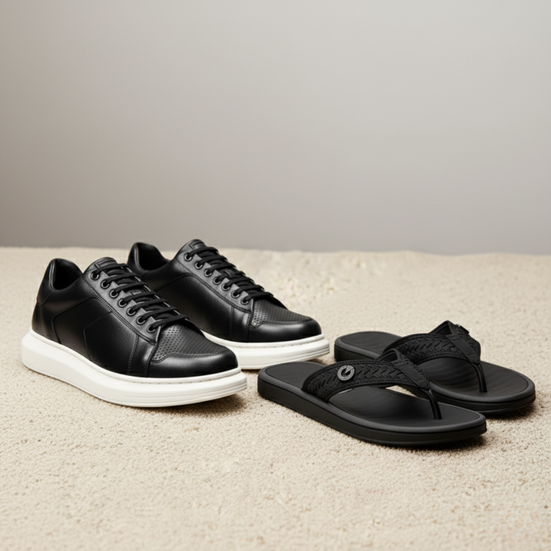 Kit Ferracini Sapatênis Ortopédico + Chinelo Massageador [Envio Nacional]