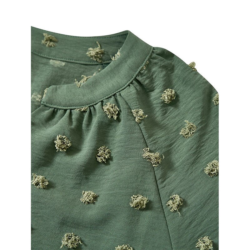 Blusa  Malú Tecido Texturizado Decote V