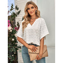 Blusa  Malú Tecido Texturizado Decote V