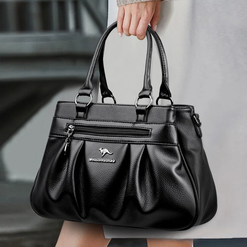 Bolsa Feminina de Couro Legítimo - Roma