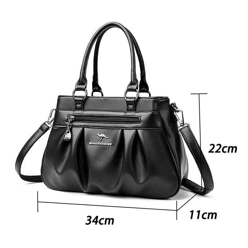 Bolsa Feminina de Couro Legítimo - Roma