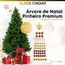 Árvore Natal Pinheiro Premium 200 Galhos Enfeitada Decorada + Kit Completo Enfeites