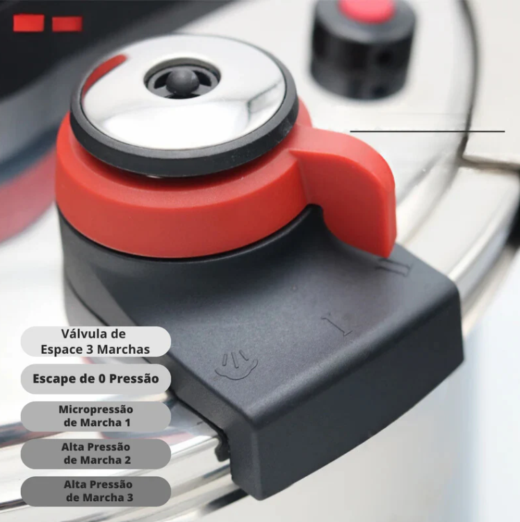 (PAGUE 1 LEVE 2) Panela de Pressão de Aço Inoxidável - À Prova De Explosões + BRINDE: Kit Utensílios