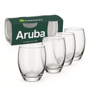 Kit 15 Potes Herméticos de Vidro + 10 Copos de Vidro Aruba de Brinde