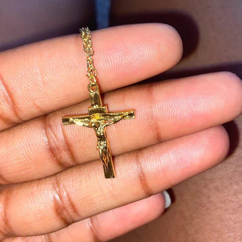 Corrente Jesus Cristo - Jóia Folheada a Ouro