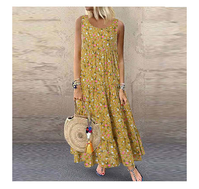 Vestido Flora Longo sem Mangas
