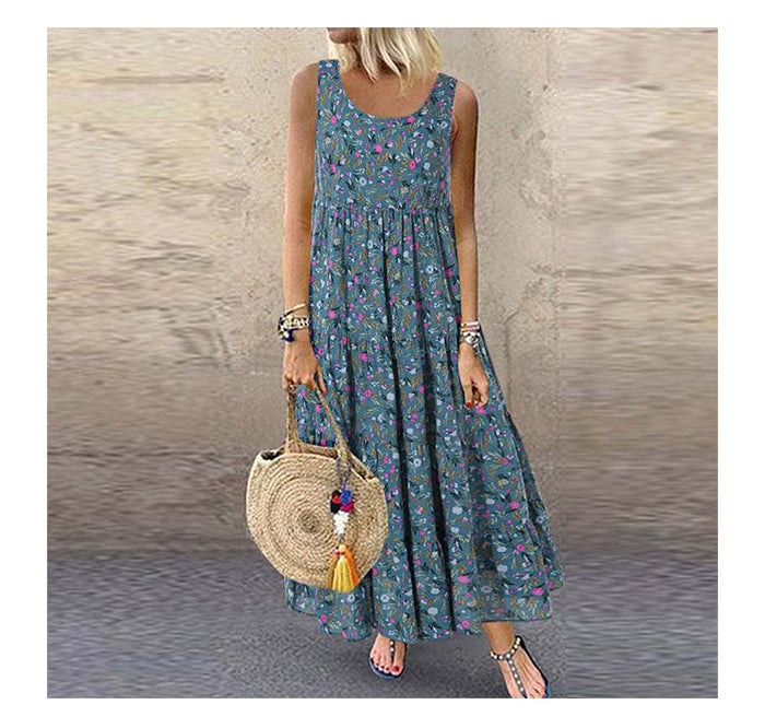 Vestido Flora Longo sem Mangas