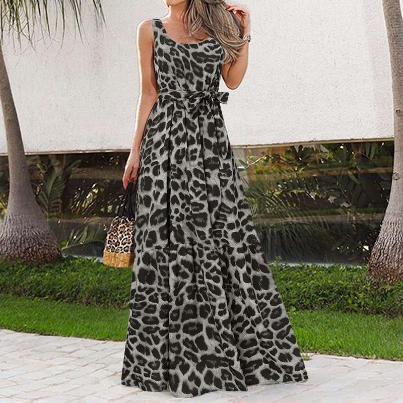 Vestido Lully  Longo sem Manga Fluído - Oncinha