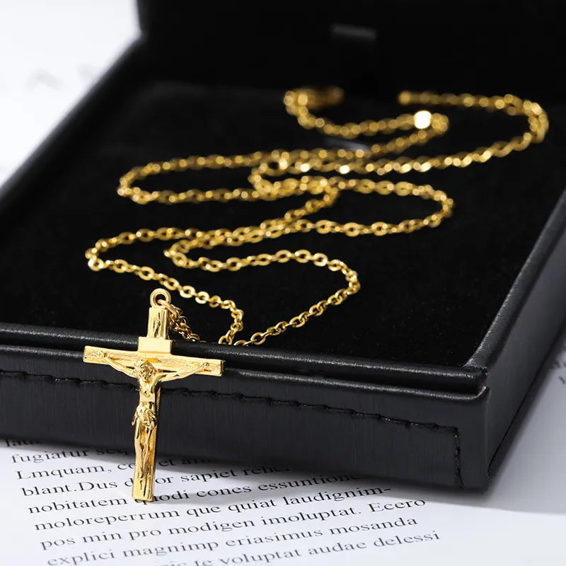 Corrente Jesus Cristo - Jóia Folheada a Ouro