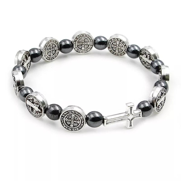 Pulseira de São Bento Devocional Prata