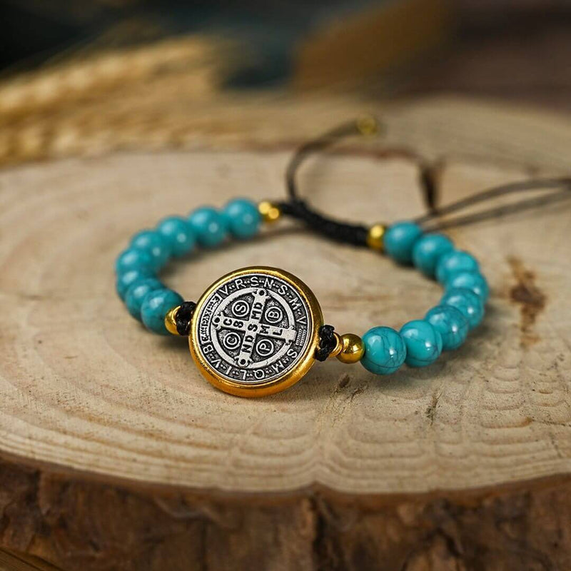 Pulseira de Pedra Turquesa São Bento