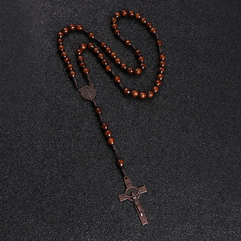 Terço Rosário Marrom Escuro