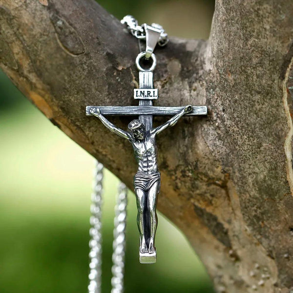 Colar Jesus Cristo Crucificado Prata