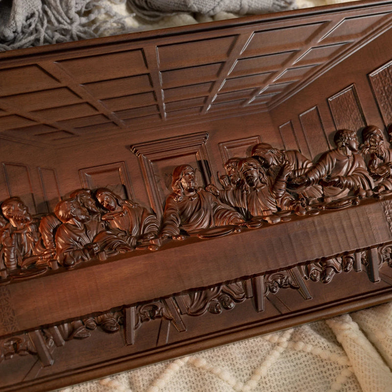 Última Ceia Ícones de Escultura Religiosa Presentes em Madeira Arte de Parede