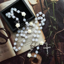 Terço Virgem Maria Branco Luminoso