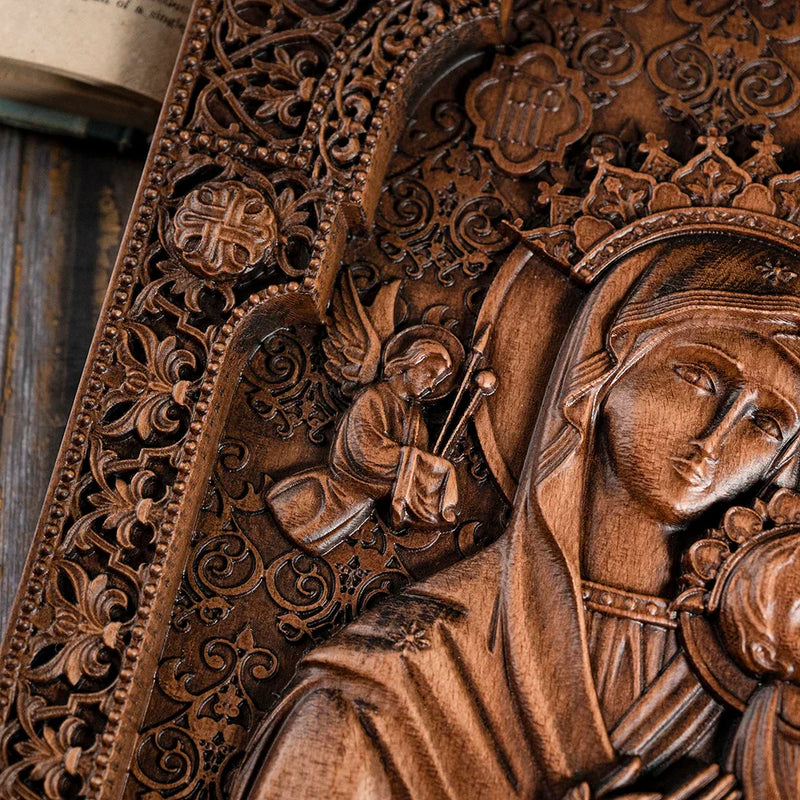 Nossa Senhora do Perpétuo Socorro Escultura em Madeira