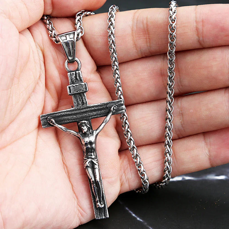 Colar Jesus Cristo Crucificado Vintage