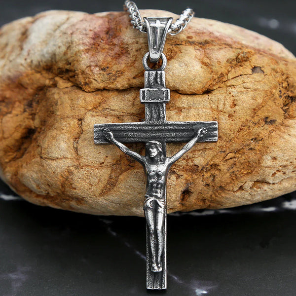 Colar Jesus Cristo Crucificado Vintage
