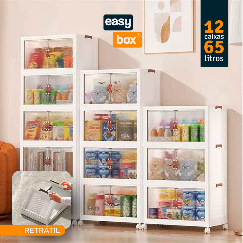 (PAGUE 1 LEVE 2) Easybox™ - Kit com 12 Caixas Organizadoras [ÚLTIMAS UNIDADES]