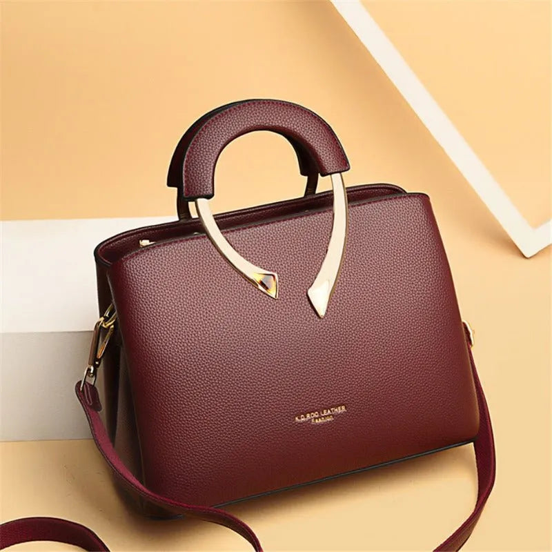 Bolsa Feminina de Couro Legítimo Transversal - Uiva