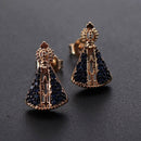 Brinco Nossa Senhora Aparecida com Pedras Zircão