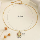 Colar Virgem Maria Feminino de Zircão