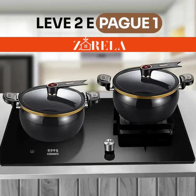 Panela de Micropressão Antiaderente e Antiexplosiva – [Leve 2 Pague 1] + Brinde