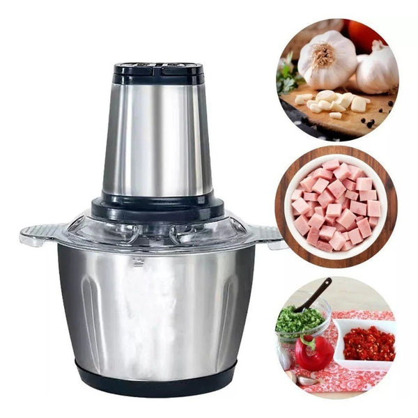Processador e Triturador Elétrico 2L + Brinde: Potes Herméticos para Armazenamento!