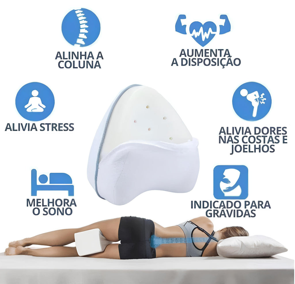 (COMPRE 1 E LEVE 2) Travesseiro Ortopédico Joelho Jovem®